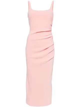 NEVER FULLY DRESSED Karina Midi Dress | Pink | FARFETCH AZ