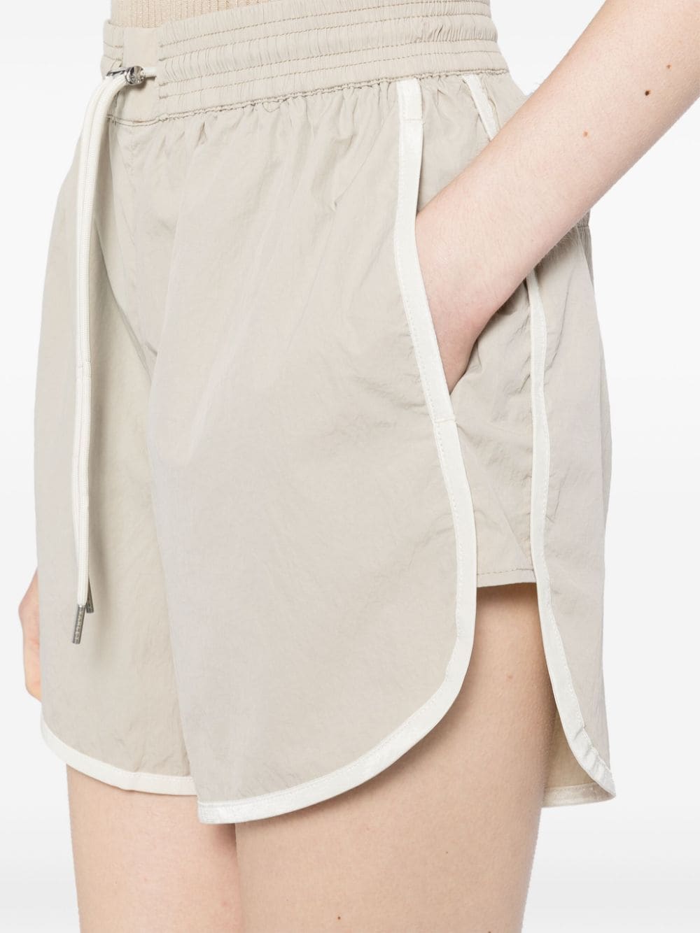 Shop Varley Harmon Shorts In Neutrals