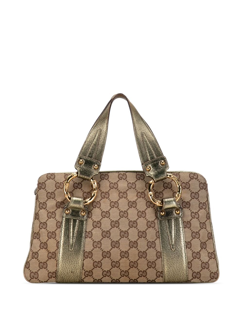 Gucci Pre-Owned 2000-2015 GG Canvas Metal Bamboo handbag - Bruin