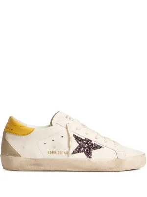 【送料無料・関税なし】GOLDEN ｜WOMEN'S SUPER STAR Golden Goose Super Star Panelled Leather Sneakers | White
