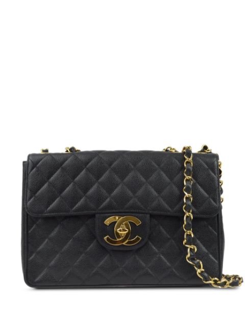 HOT SALE CHANEL 1995 Jumbo Classic Flap shoulder bag Women