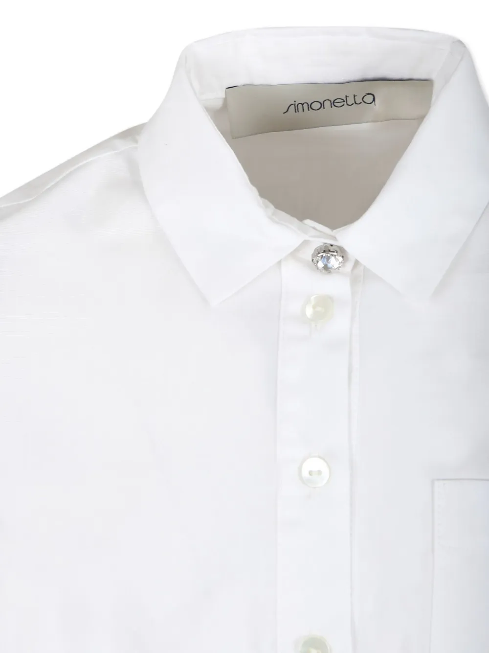 Simonetta Cropped shirt Wit