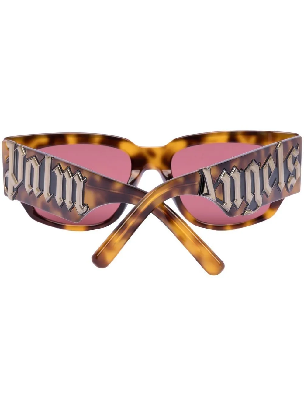 Palm Angels Eyewear Zonnebril met rechthoekig montuur Bruin