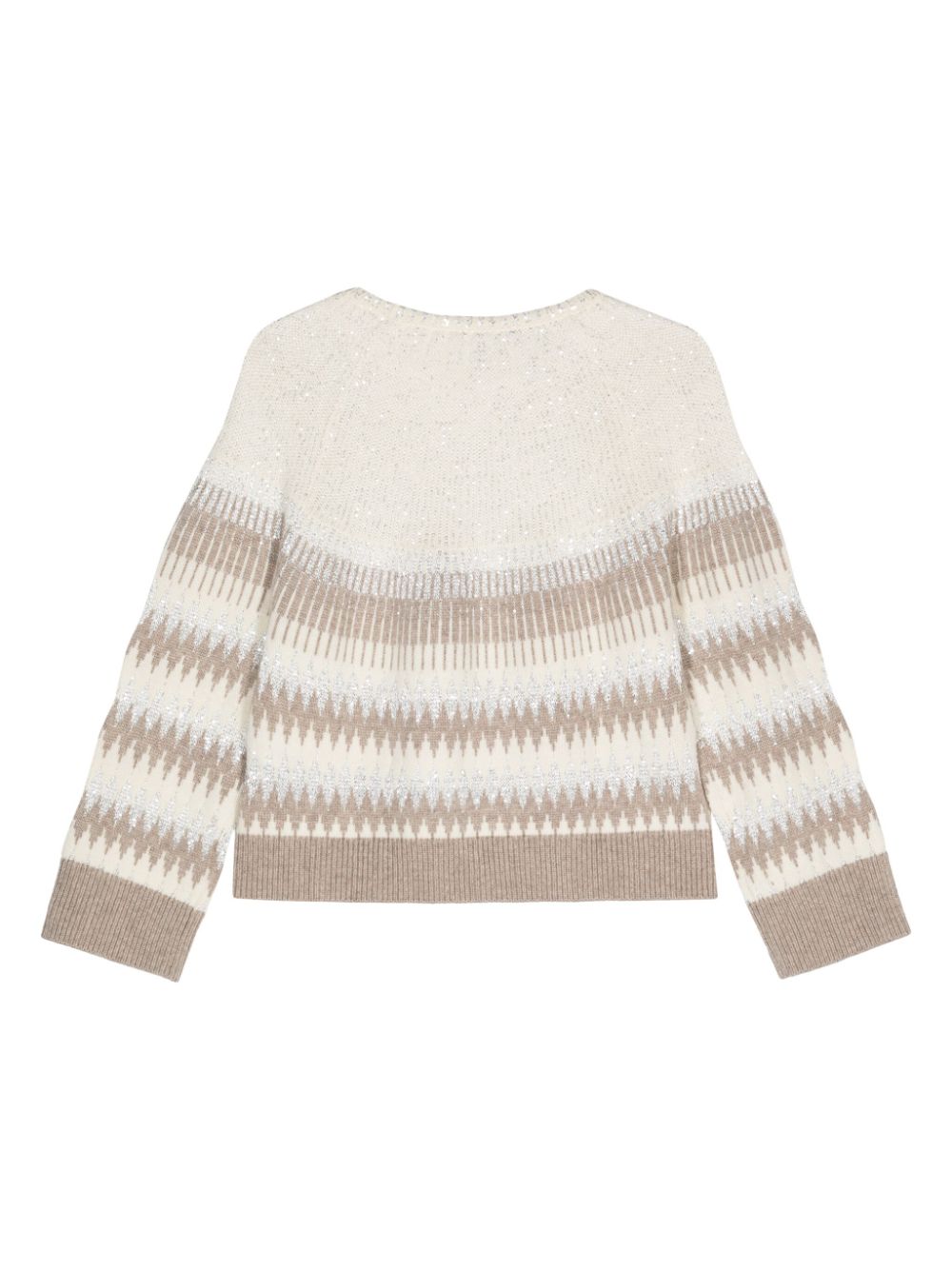 Seventy Trui verfraaid met pailletten - Beige