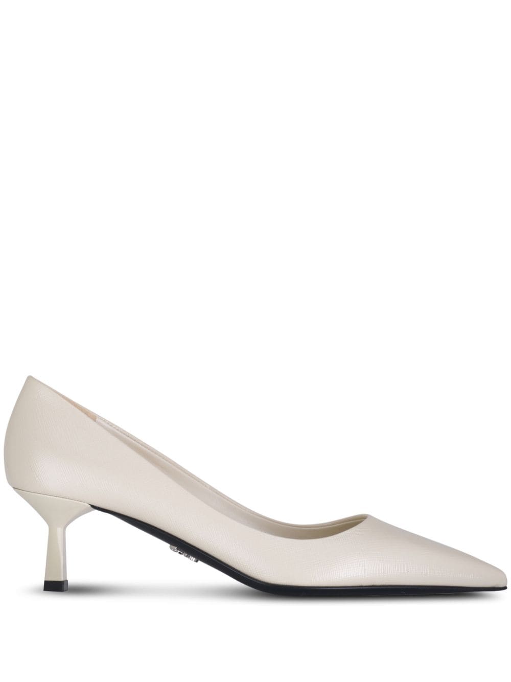 Prada 55mm Saffiano-leather pumps Neutrals