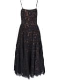 Michael Kors floral-lace midi dress - Black