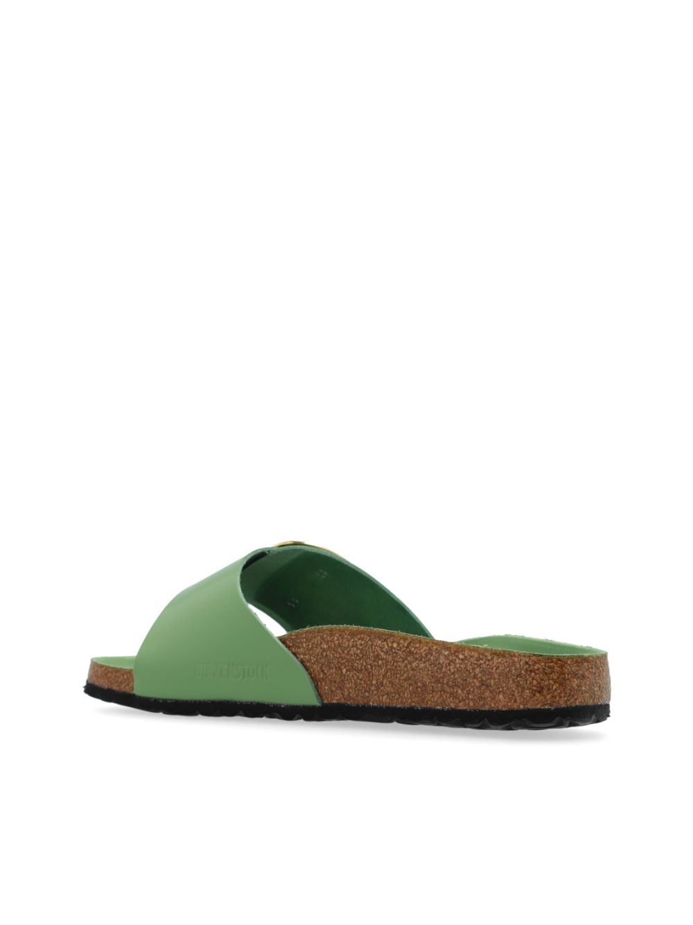 Birkenstock Madrid big-buckle patent-leather sandals Green