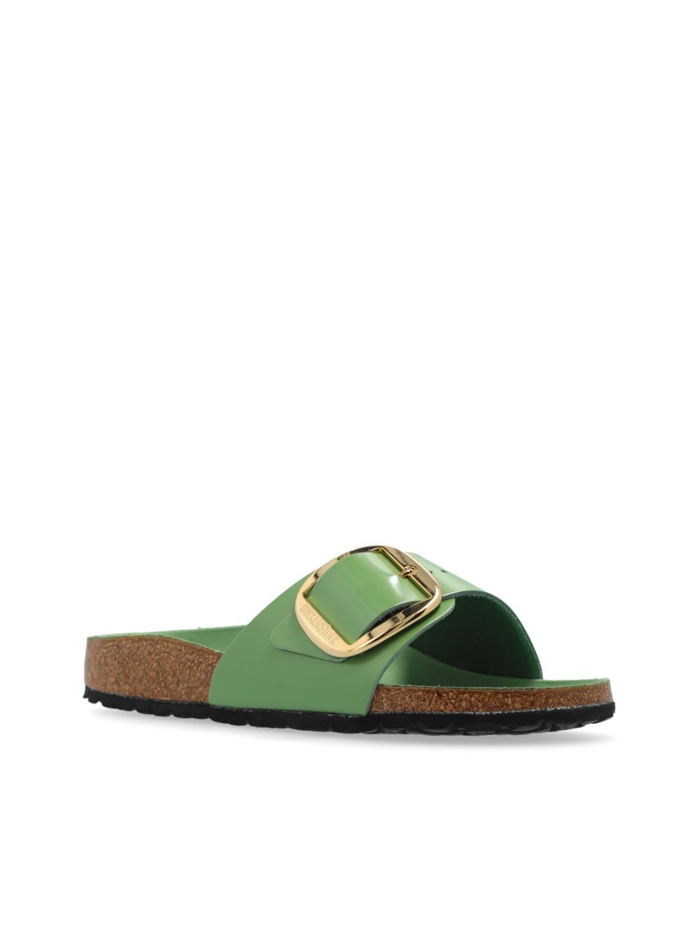 Birkenstock Madrid big-buckle patent-leather sandals Green