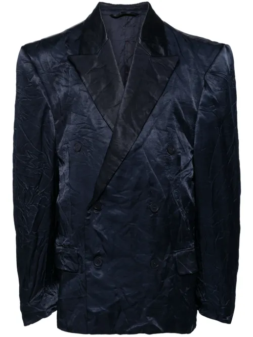 Blazer croisé à effet froissé - Balenciaga - Modalova