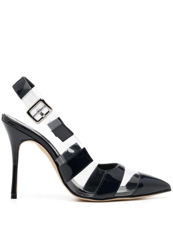 Manolo Blahnik 70mm Uxra Slingback Pumps in Blue