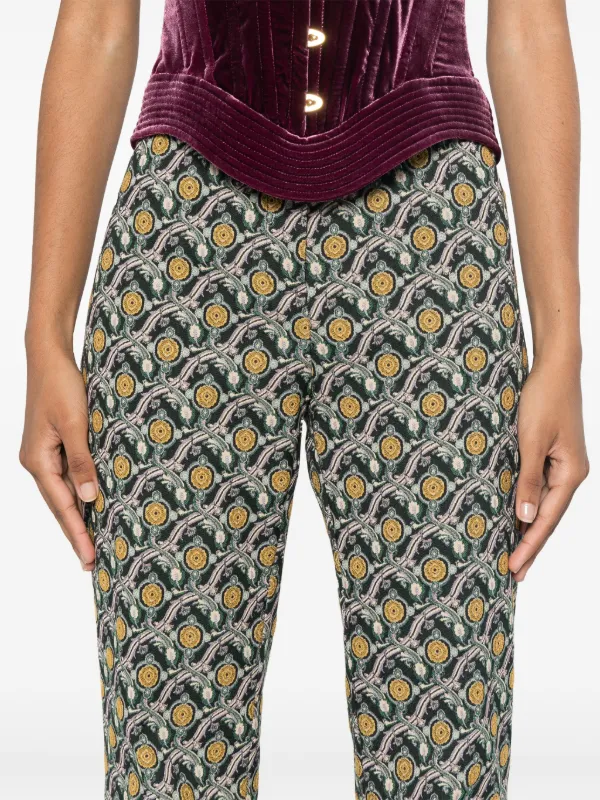 ETRO Pantaloni Svasati Con Motivo Jacquard | Verde | FARFETCH IT