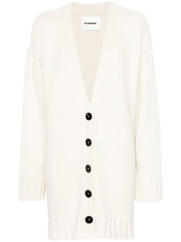 Jil Sander カシミア カーディガン | ホワイト | FARFETCH JP