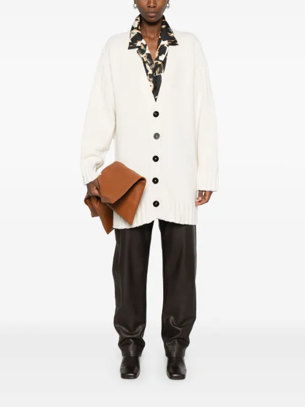 Jil Sander カシミア カーディガン | ホワイト | FARFETCH JP