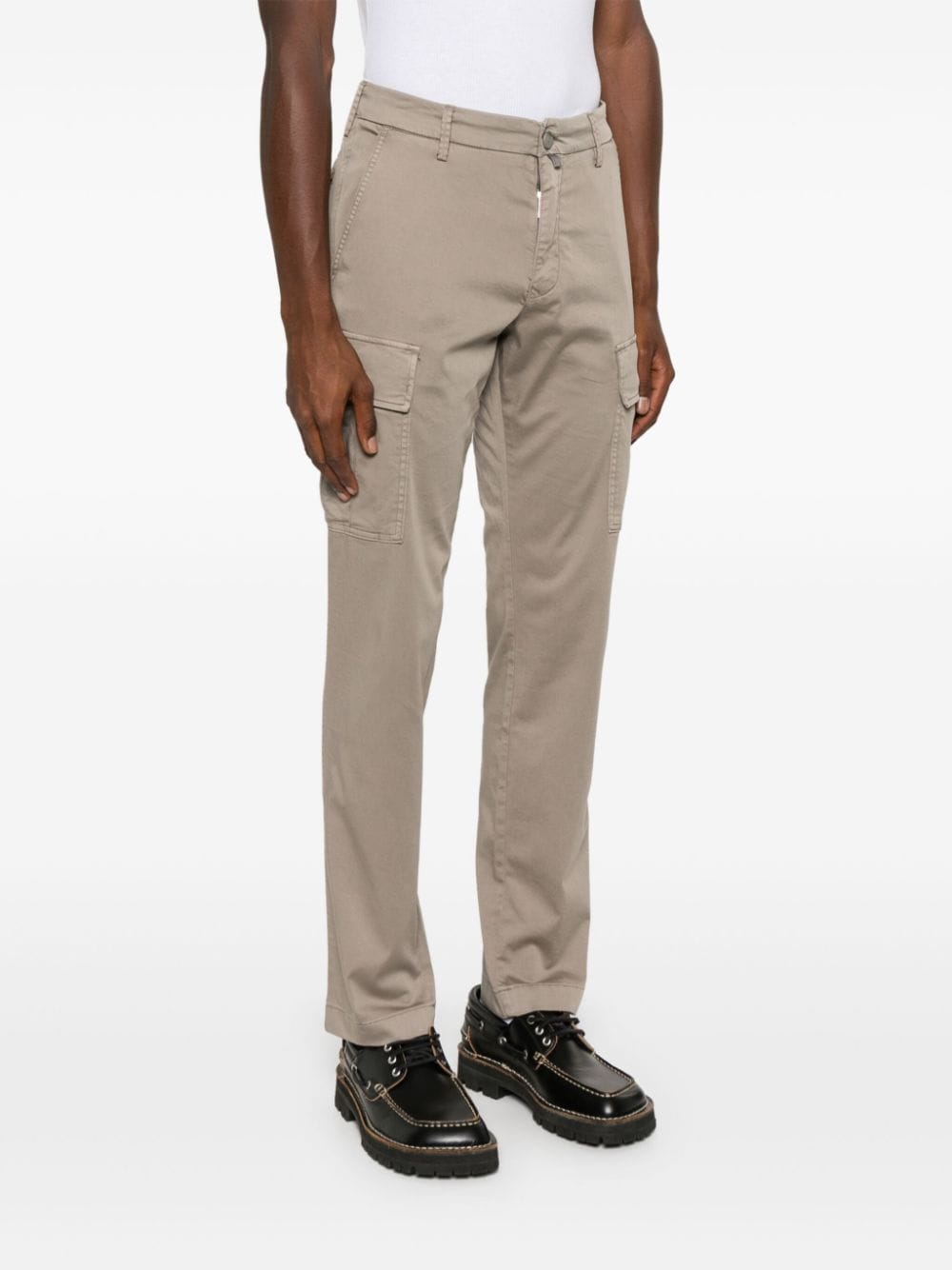 Jacob Cohën logo-patch cargo pants - Beige