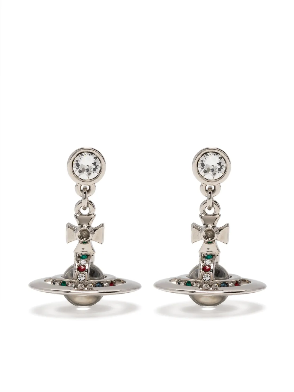 Vivienne Westwood Bas Relief drop earrings | Silver | Image 1