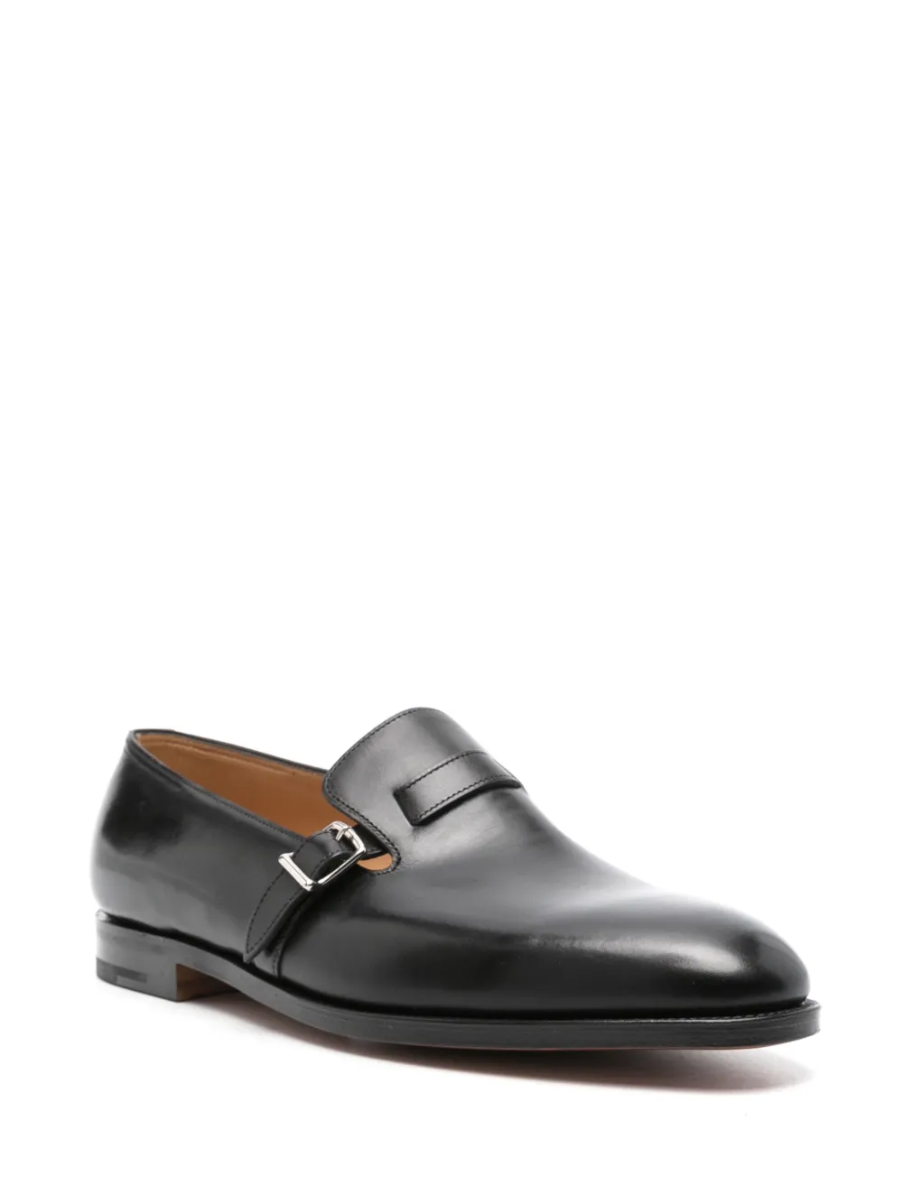John Lobb Leren gespschoenen - Zwart
