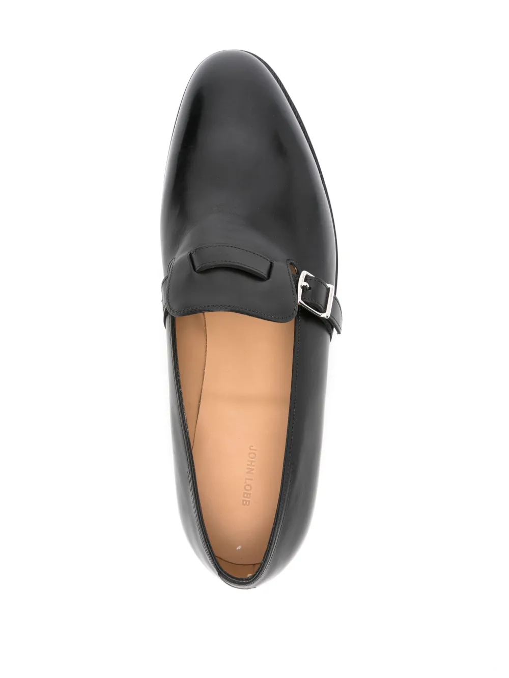 John Lobb leather monk shoes Black