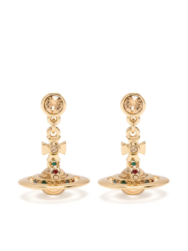 Vivienne Westwood Bas Relief Drop Earrings in Gold