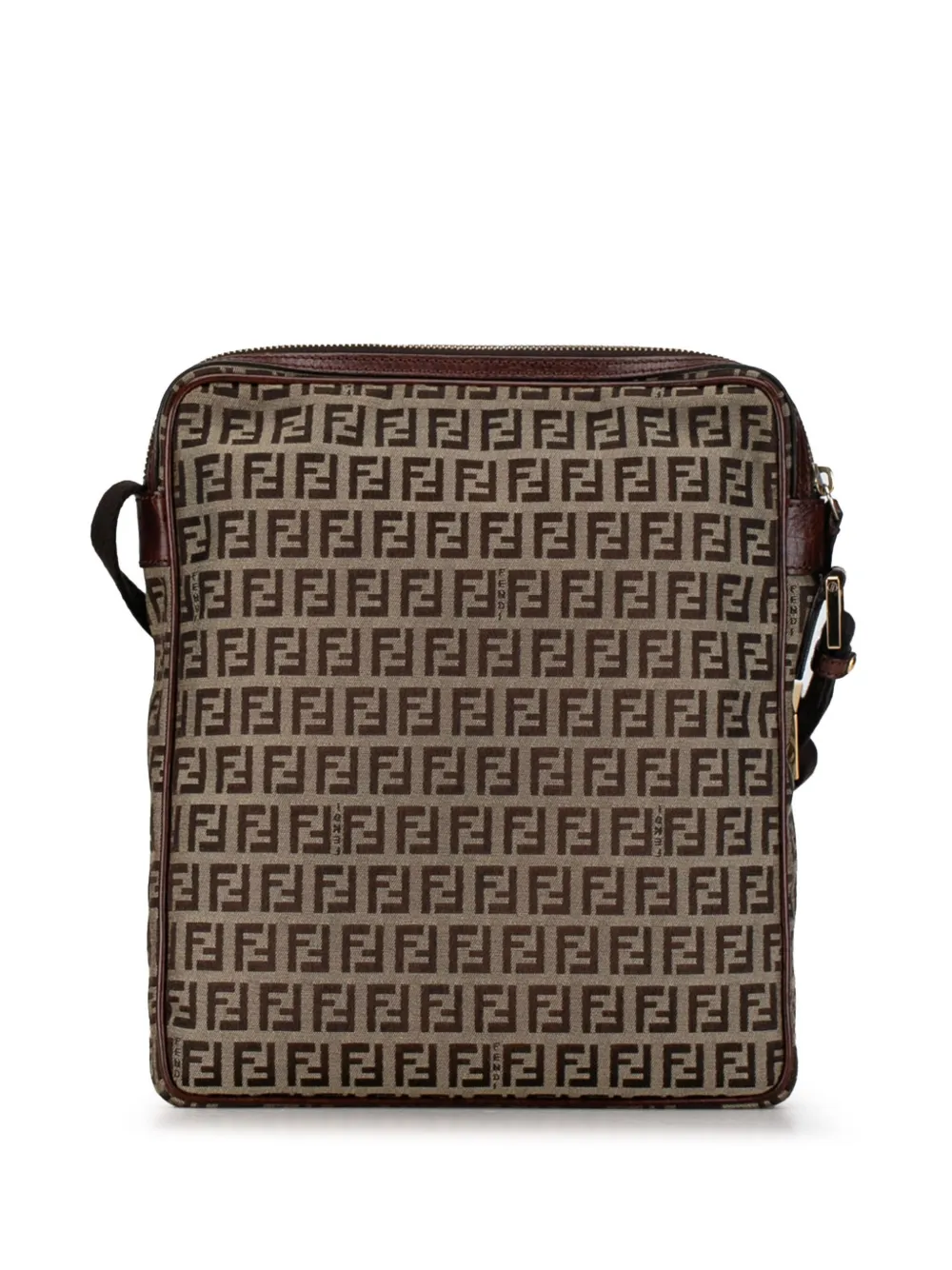 Fendi Pre-Owned 2000-2010 Zucchino Canvas crossbody bag - Bruin