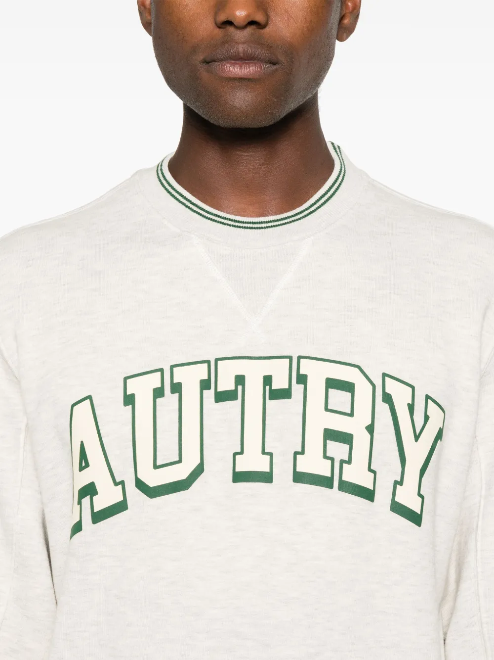 Shop Autry Jersey Sweatshirt In 中性色