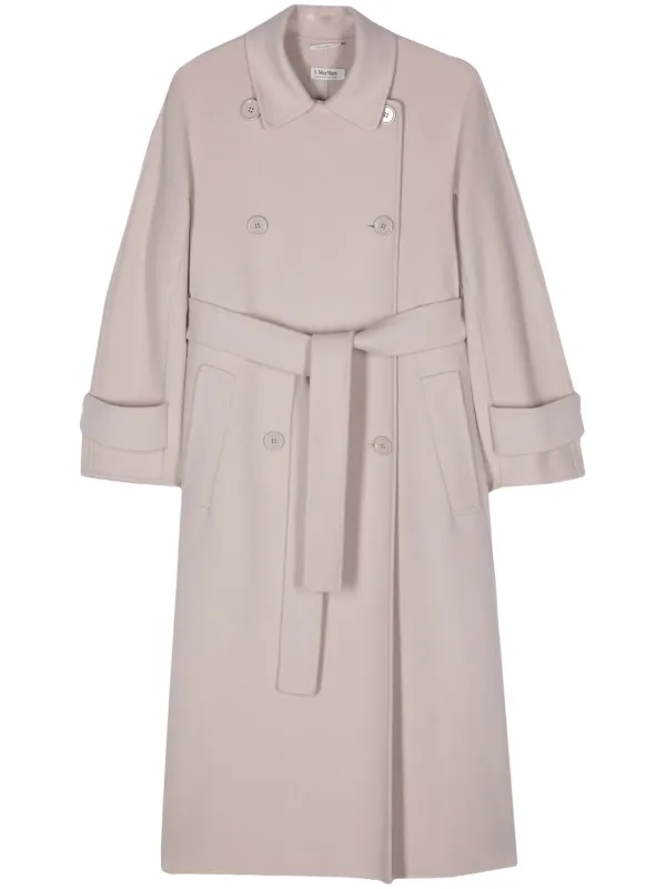 国内配送【S Max Mara 】Hester ウール ダブルブレスト コート S Max Mara Hester ダブルコート | ニュートラル | FARFETCH JP