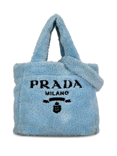 Prada Pre-Owned 2013-2023 Spugna Logo Terrycloth Tote satchel