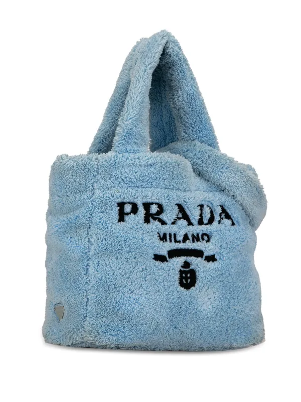 Prada Pre-Owned 2013-2023 Spugna Logo Terrycloth Tote