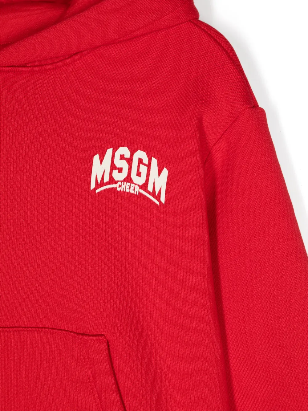 MSGM Kids Katoenen hoodie Rood