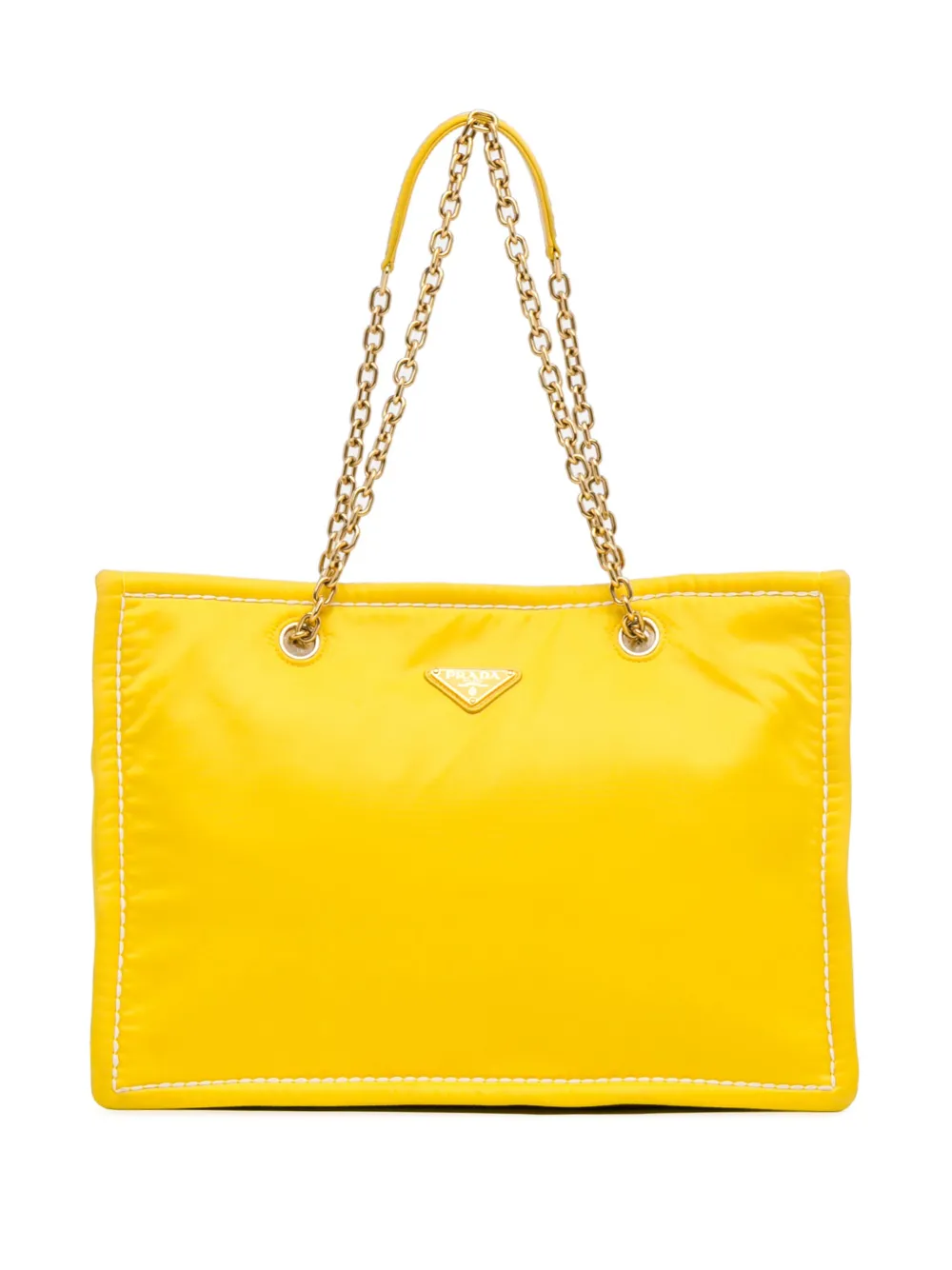 Prada Pre-Owned 2013-2023 Tessuto Chain tote bag | Yellow | Image 1