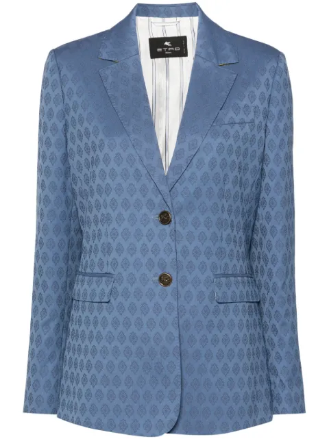 ETRO patterned-jacquard wool blazer