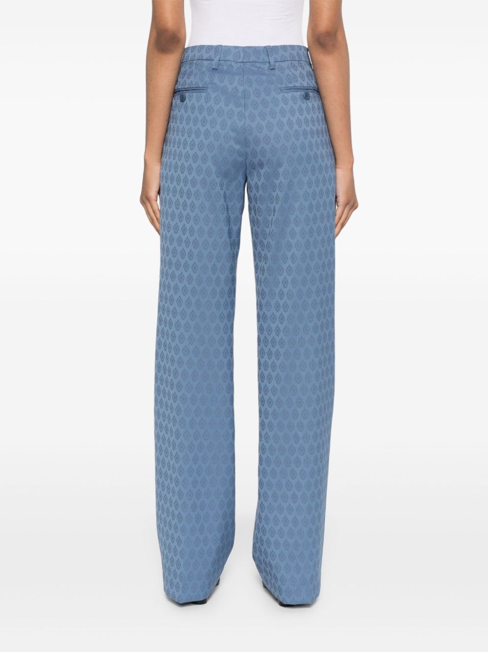 ETRO patterned-jacquard tailored wool trousers Women