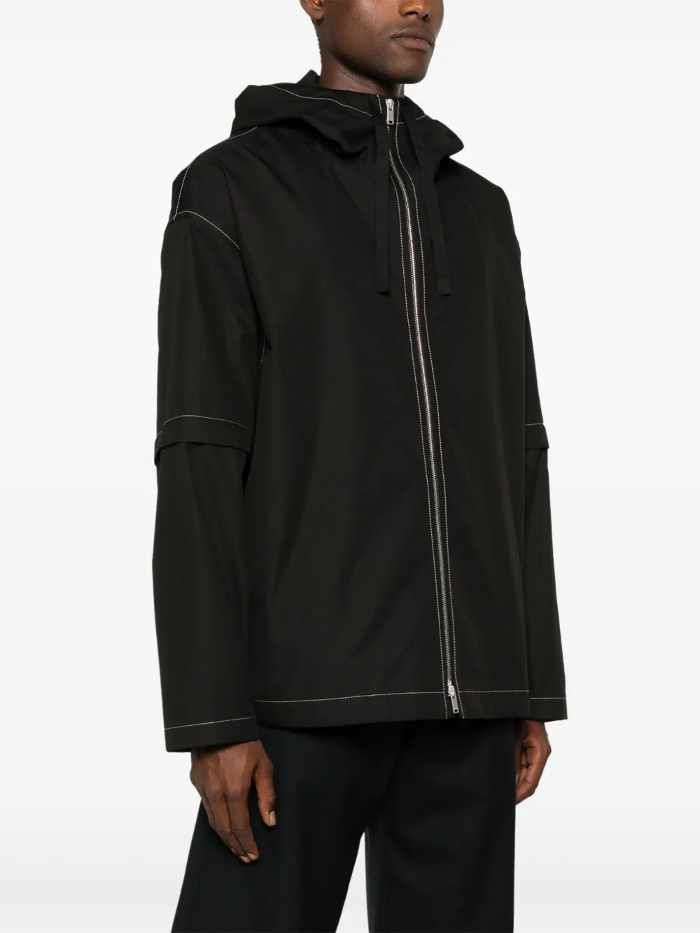 Jil Sander Jack met capuchon Zwart