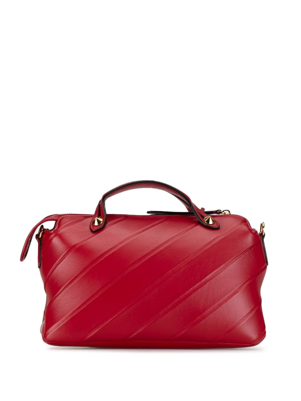 Fendi Pre-Owned 2010-2023 Medium Diagonal Embossed Leather By The Way satchel - Rood