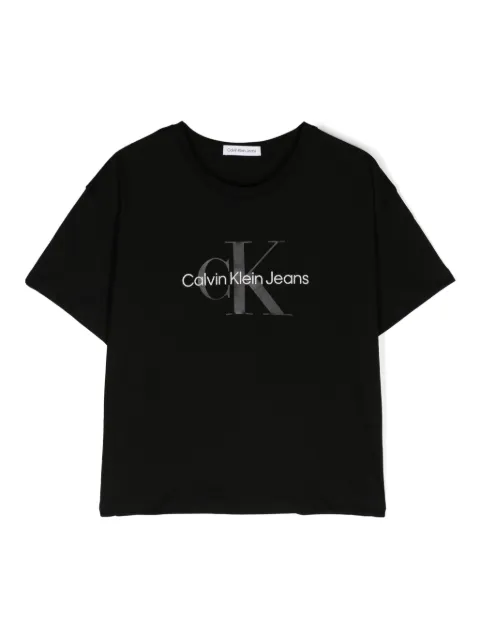 Calvin Klein Kids logo-print drop-shoulder  T-shirt