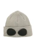 C.P. Company Kids Goggles-detail wool beanie - Grey