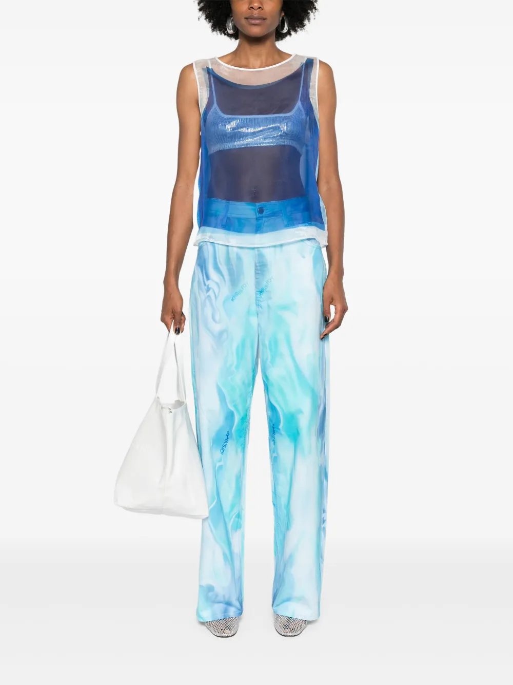 Khrisjoy Gale organza top - Blauw