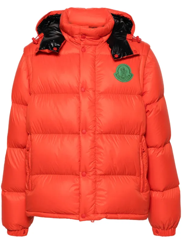 Moncler Cyclone 2 in 1 Padded Jacket Orange FARFETCH UK