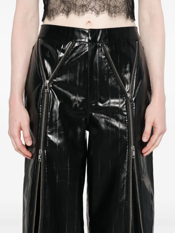 ROTATE BIRGER CHRISTENSEN zip-detail Trousers | Black | FARFETCH