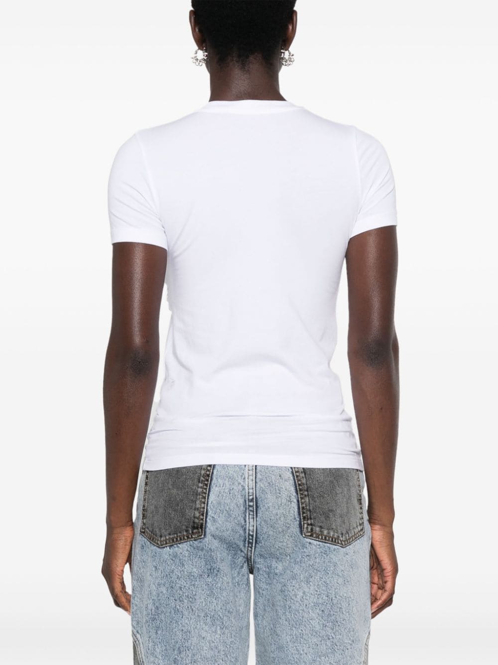 Shop Rotate Birger Christensen Twisted T-shirt In White