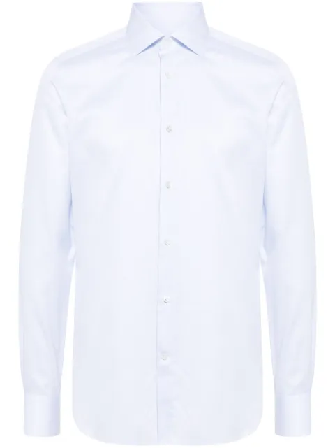 Zegna camisa con estampado de rayas diplomáticas