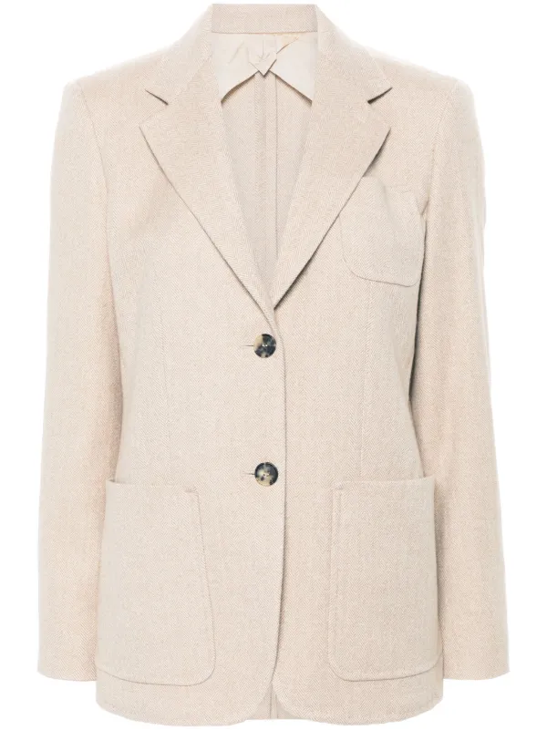 【関税込み】MAX MARA CARPI BLAZER Max Mara Carpi single-breasted Blazer | Neutrals | FARFETCH BH