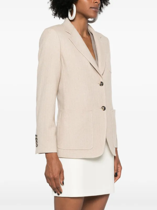 【関税込み】MAX MARA CARPI BLAZER Max Mara Carpi single-breasted Blazer | Neutrals | FARFETCH BH