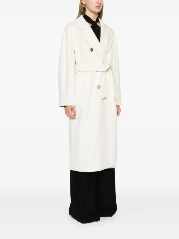 Max Mara Madame ダブルコート | ホワイト | FARFETCH JP