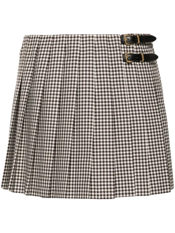 Miu Miu チェック プリーツミニスカート