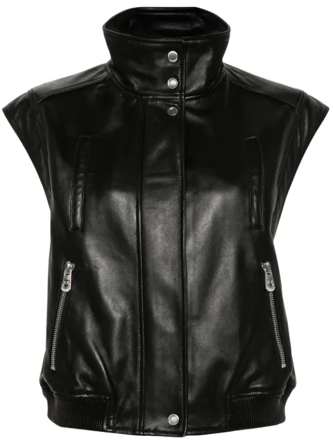 PINKO Bikerweste aus Leder