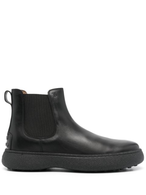 Tod's logo-debossed leather boots