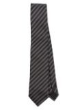 Zegna striped tie - Brown