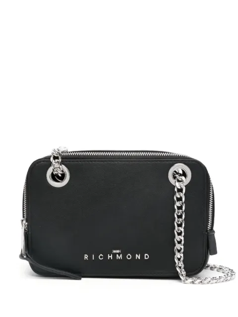 John Richmond logo-lettering shoulder bag