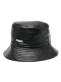 John Richmond faux-leather bucket hat - Black
