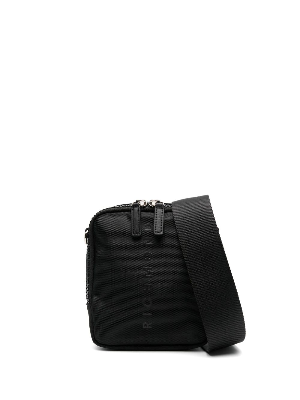 Shop John Richmond Logo-print Messenger Bag In Black